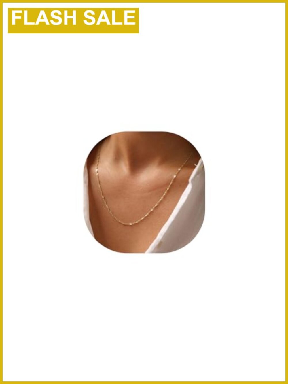 Dainty Gold Plated Chain Necklace for Women, 16-26 Inch